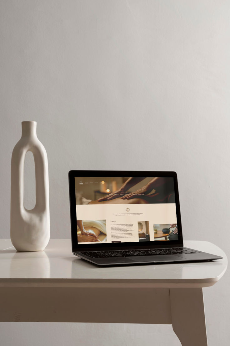 Site internet affiché sur un ordinateur portable